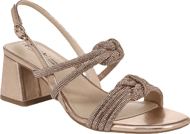 Women's Celeste Angled Block Heel Square Open Toe Dress Slingbacks