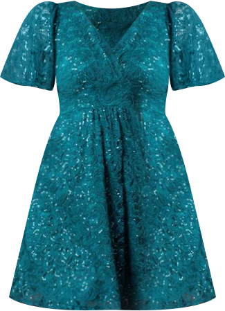 Women's Starry Sequin Lace V-Neck Cocktail Dress with Pockets