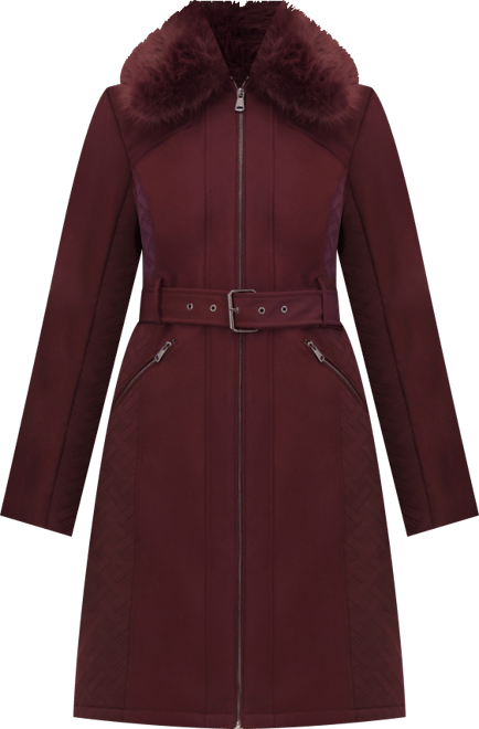 Women's Long Leather Pleated Skirt