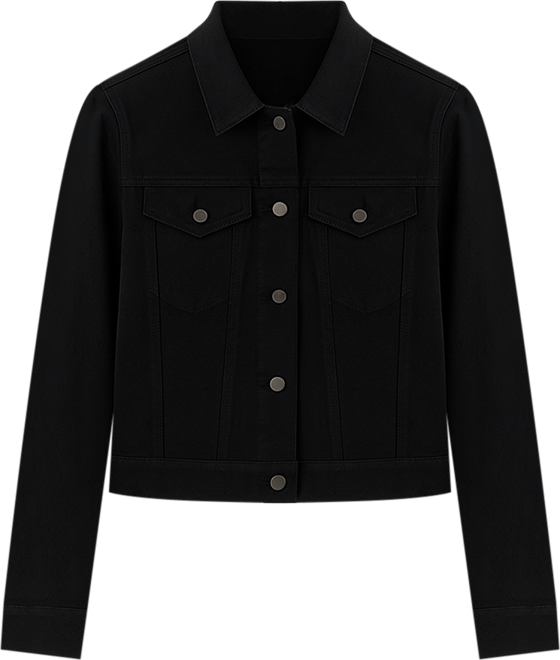 Women's Denim Trucker Button Front Jacket