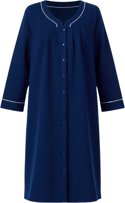 Women's Long Sleeve Snap Robe