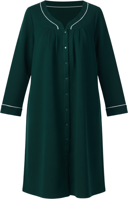 Women's Long Sleeve Snap Robe
