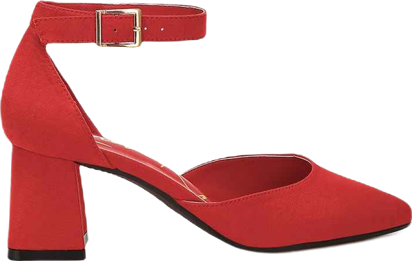 Rozita Microfiber Block Heel Sandals Women