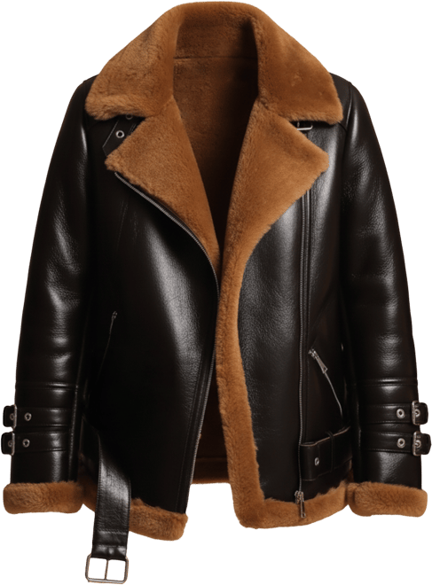 Women's Leather Sheepskin Jacket, Brown, Created for Macy's