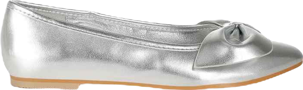 Bromelia Metallic Pleather Bow Ballerinas Women