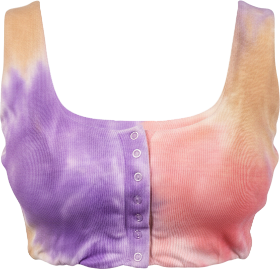Women's Tie-Dyed Quinn Top with Front Opening