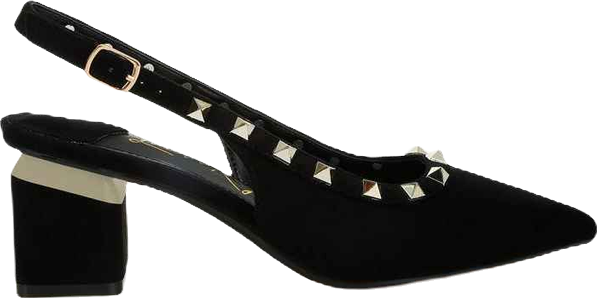 Ameya Stud Emebllished Microfiber Sandals Women