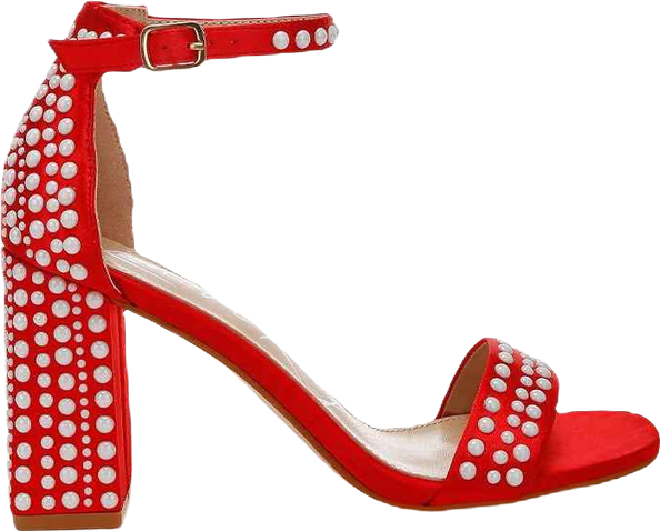 Klebba Pearls Embellished Satin Sandals Women