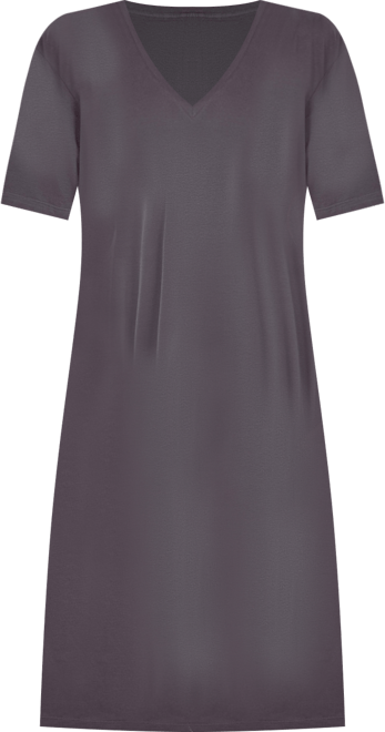 Women's Soft Knit Short Sleeve Nightgown Dress with Side Pockets