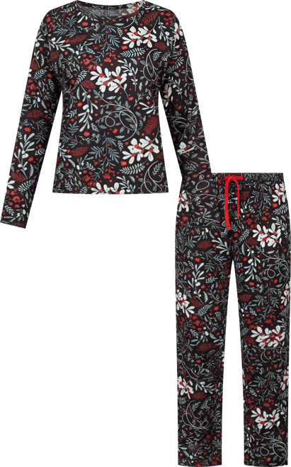 Women's Ultra Soft Floral Print Top and Pant Pajama Set