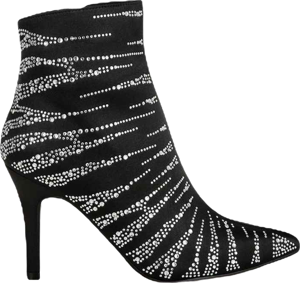 Toget Satin Rhinestone Ankle Party Boots Women