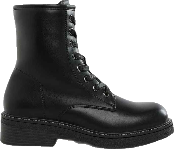 Clover Faux Leather Lace Up Boots Women