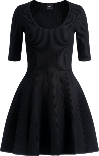 Boss by  Women's Scoop-Neck Flared Dress