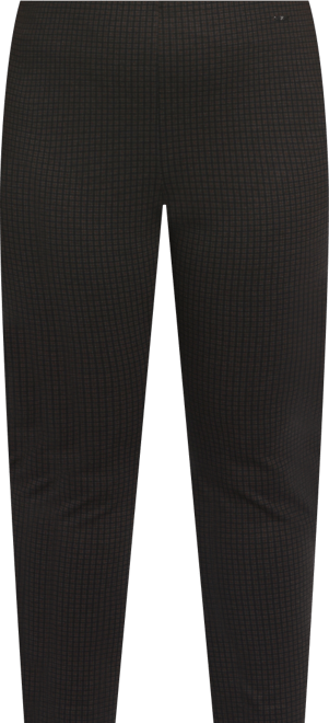 Plus Size Houndstooth Pull On Pants