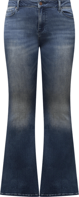 Women's Curvy Fit Stretch Denim Flare Jeans