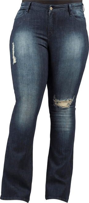 Women's Curvy Fit Stretch Denim Flare Jeans