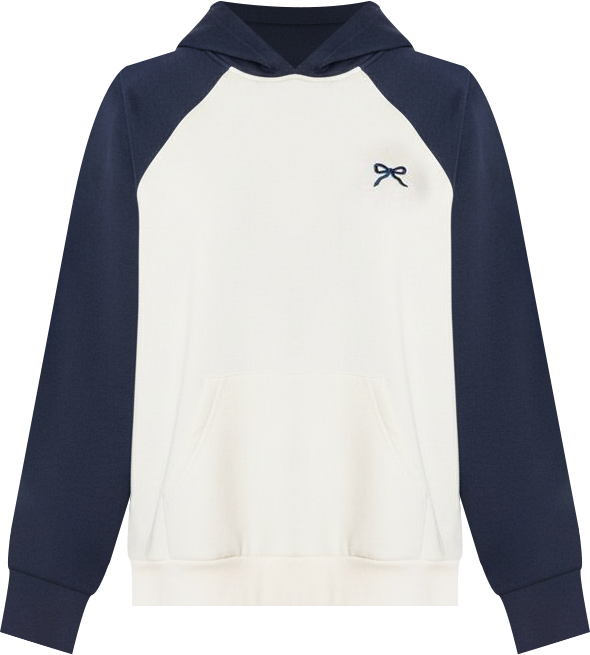 Womens Raglan Bow Oversized Hoodie