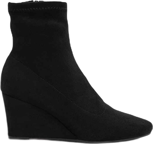 Yara Microfiber Wedge Sock Boots Women