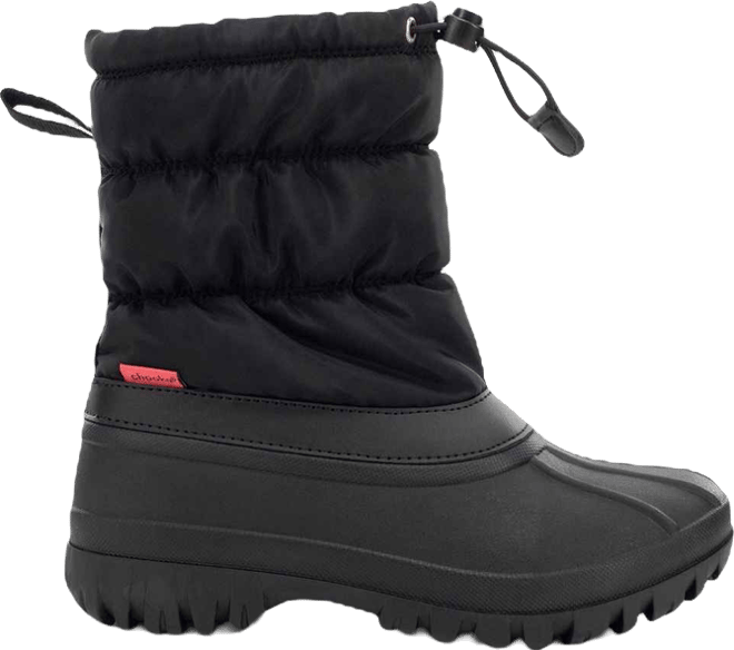 Womens Nylon Puffer Snow Boot