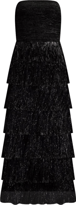 Tadashi Shoji Women's Shania Sequin Velvet Fringe Gown - Macy's