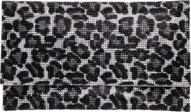 Leopard Print All Over Crystal Envelope Clutch