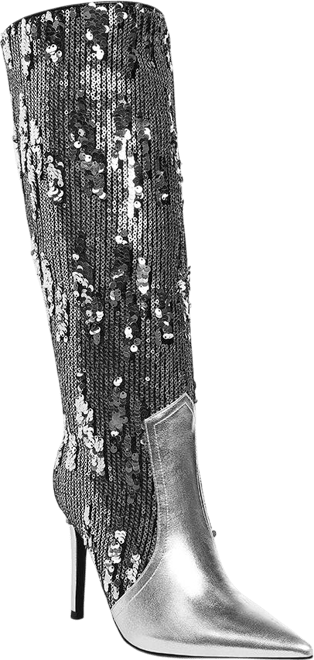 Sitarah Sequin Embellished Stiletto Long Boots Women