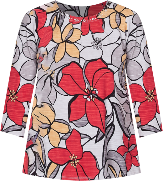 Women's Bold Floral Print Tee