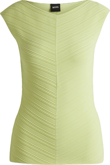 Boss by  Women's Knitted Structure V-Neck Top