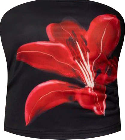 Womens Tiger Blossom Tube Top