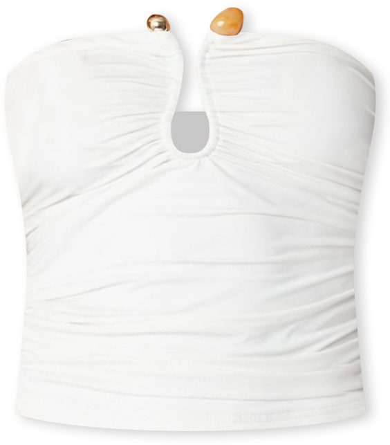 Women's Curved U Strapless Top