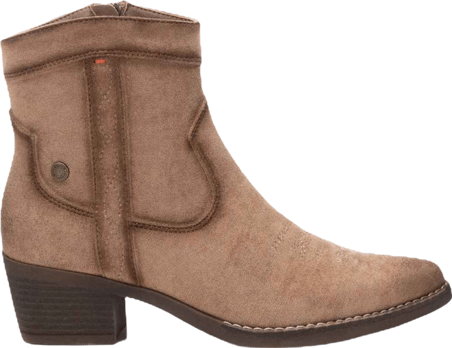 Women's Italian Western Suede Booties By