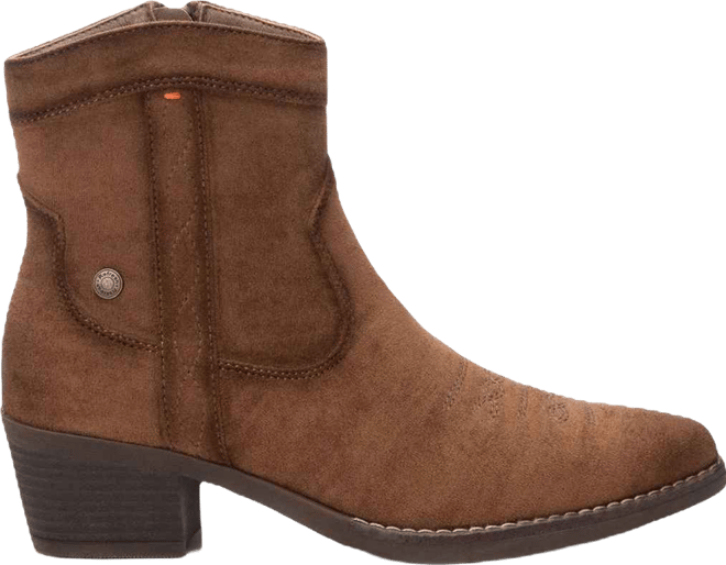 Women's Italian Western Suede Booties By