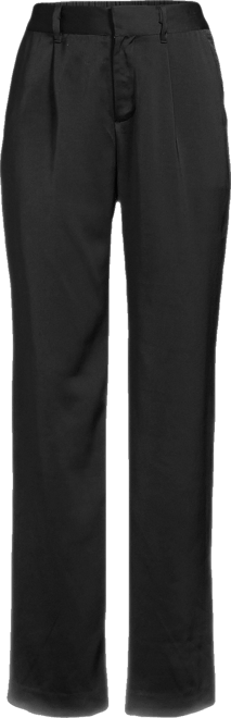 Women's Satin Elastic Back Wide Leg Pants