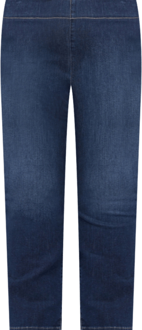 Plus Size Pull-On Straight Jeans
