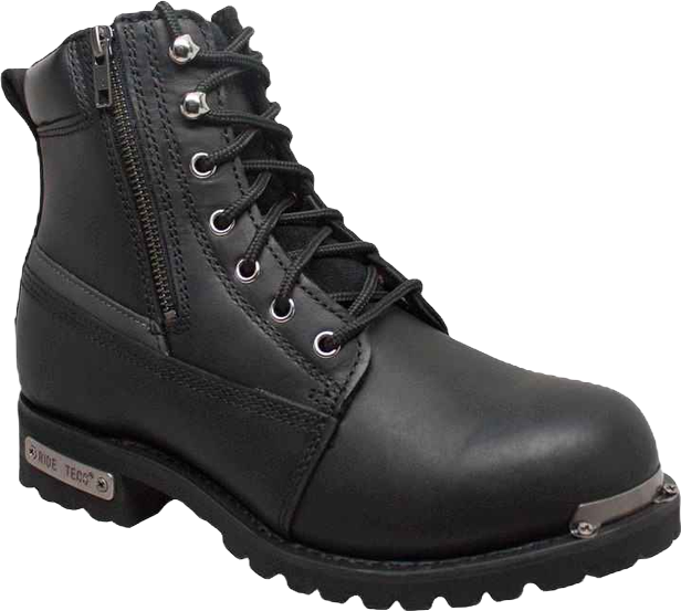 Women's 6" Reflective Double Zipper Biker Boot