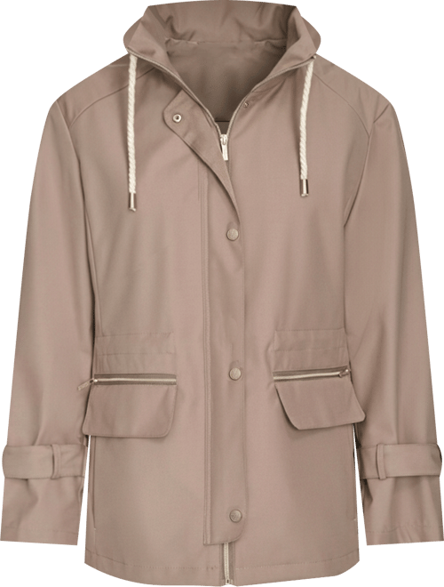 Women's 29" Loose Fit Pinstripe Rain Jacket