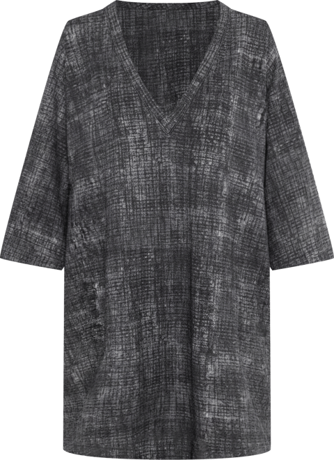 Women's Oversized V-neck Scratch Dress