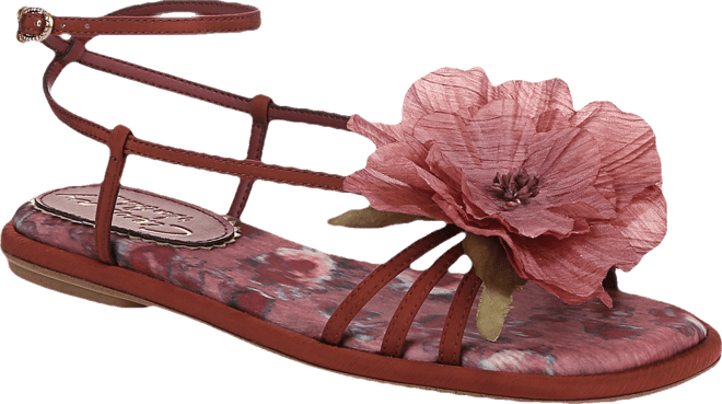 Women's Olana Flower Strappy Flat Sandals