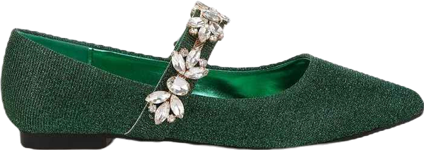 Flavia Diamante Brooch Glitter Ballerinas Women