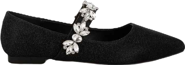 Flavia Diamante Brooch Glitter Ballerinas Women
