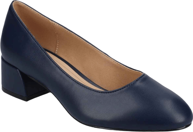 Women's Saarii Round Toe Block Heel Pumps