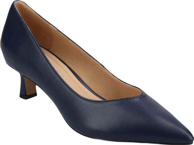 Women's Pammie Pointed Toe Kitten Heel Dress Pumps