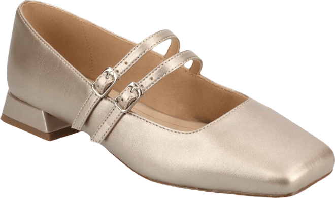 Women's Gredah Square Toe Double Strap Mary Jane Flats