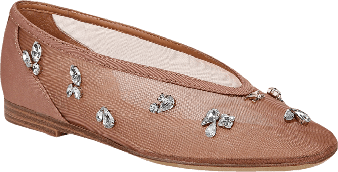 Women's Tina Jewel Embellished Mesh Flats