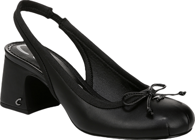 Diane Slingback Block-Heel Ballet Pumps