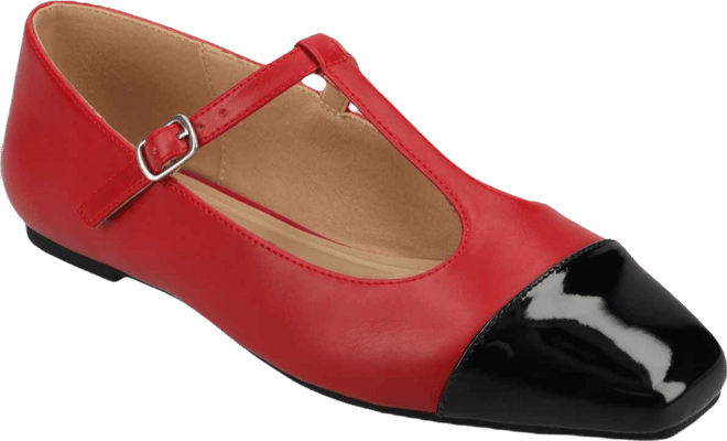 Women's Theah T-Strap Cap Toe Mary Jane Flats