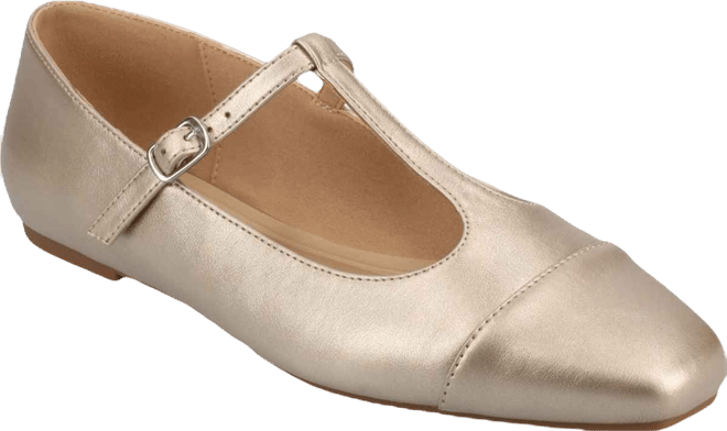 Women's Theah T-Strap Cap Toe Mary Jane Flats