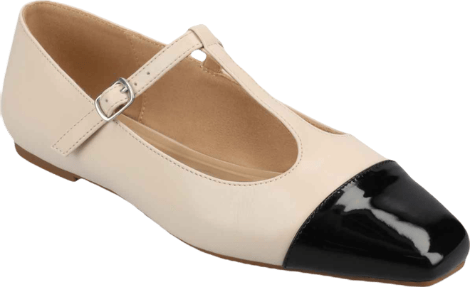 Women's Theah T-Strap Cap Toe Mary Jane Flats