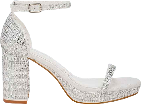 Ronan Rhinestones Embellished Block Sandals Women