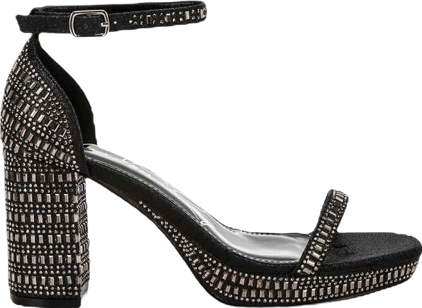 Ronan Rhinestones Embellished Block Sandals Women